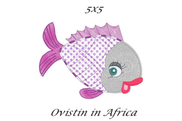 Adorable Purple Sassy Applique Fish