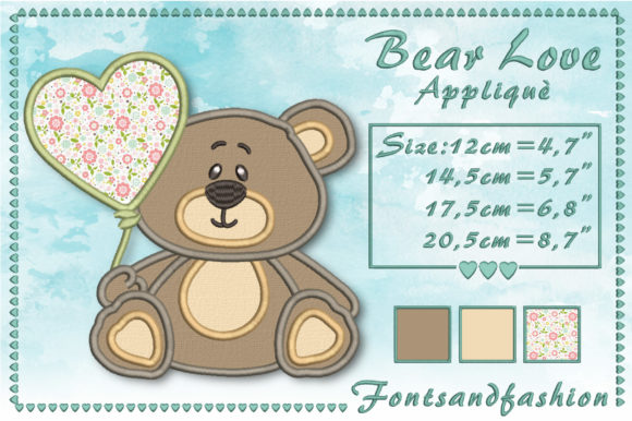 Bear Love Appliqué: A Charming Addition