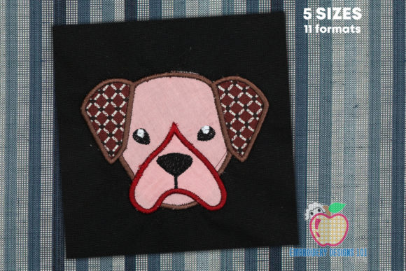 Boxer Dog Head Applique: A Versatile Embroidery Design
