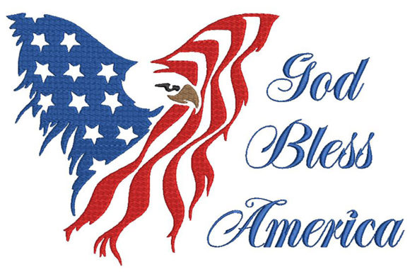 Celebrate with God Bless America Embroidery