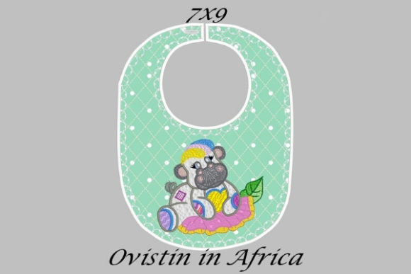 Charming Green Baby Hippo Bib for Holiday Gifts