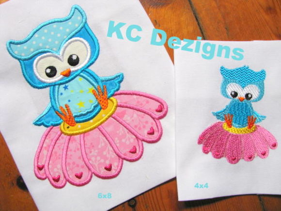 Charming Spring Owl Embroidery for Apparel
