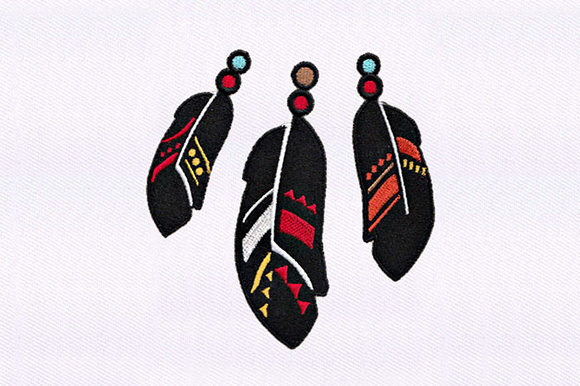 Decorated Feathers: A Versatile Holiday Embroidery Design