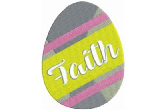 Easter Egg - Faith: A Charming Embroidery Design