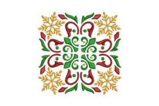 Festive Snowflake Quilt Block for Craft Fairs