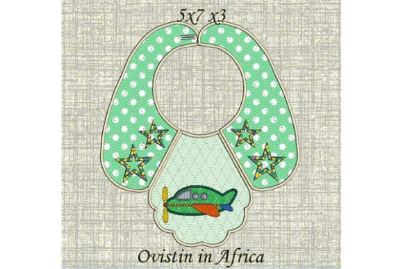 Green Plane Baby Bib: A Versatile Embroidery Design