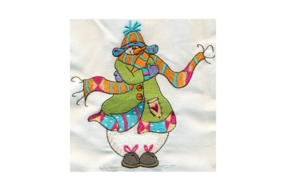 Sassy It's Cold Snowman Embroidery Design