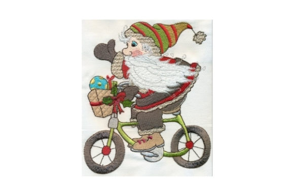 Sassy Special Delivery Santa: A Festive Embroidery Delight