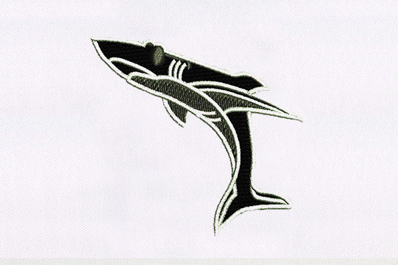 Shark: A Bold Embroidery Design for Business