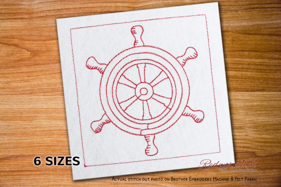 Steering Wheel of the Ship Redwork: A Holiday Must-Have