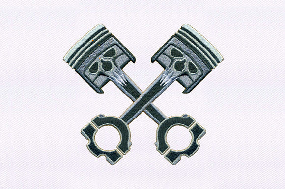 Twin Skull Keys: A Bold Embroidery Design for Apparel
